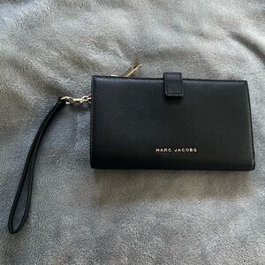 Marc Jacobs BRB Phone Black Textured Wristlet
